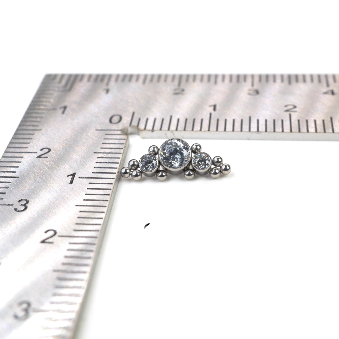 Titanium Ear Stud | Long Pod Cartilage Stud (Single Piece)