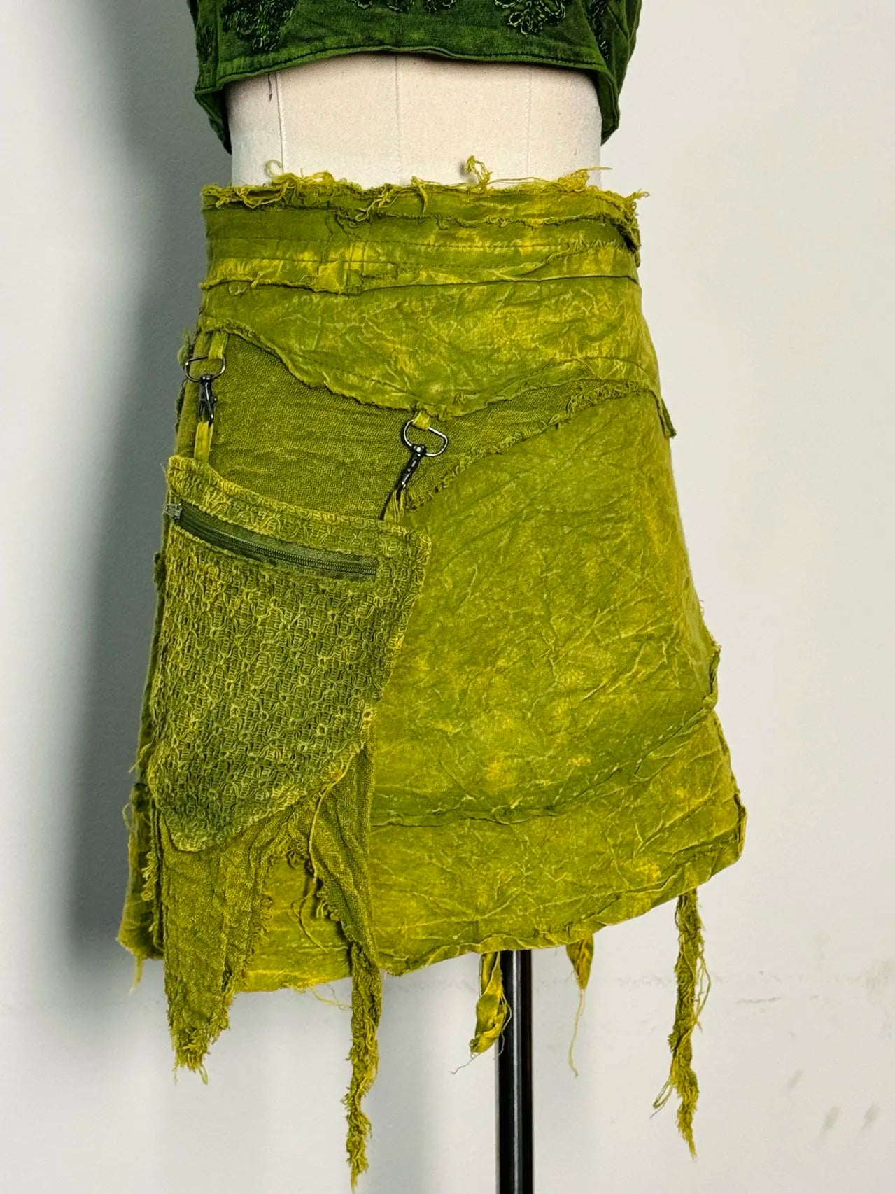 Winds of the Wilderness | Nepal Hand-Dyed Tie-Dye Set: (Final Sale / No Returns or Exchanges)Fairy-Style Camisole & Skirt