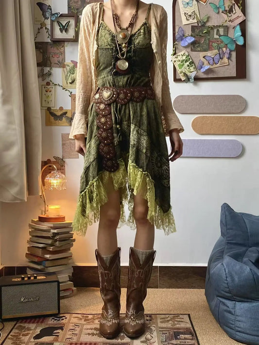 [The Wizard of Oz] "Green Sprite" Strappy Lace Skirt — Brand New Set(Final Sale / No Returns or Exchanges) · "Green Sprite" Skirt