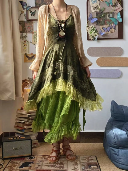 [The Wizard of Oz] "Green Sprite" Strappy Lace Skirt — Brand New Set(Final Sale / No Returns or Exchanges) · "Green Sprite" Skirt