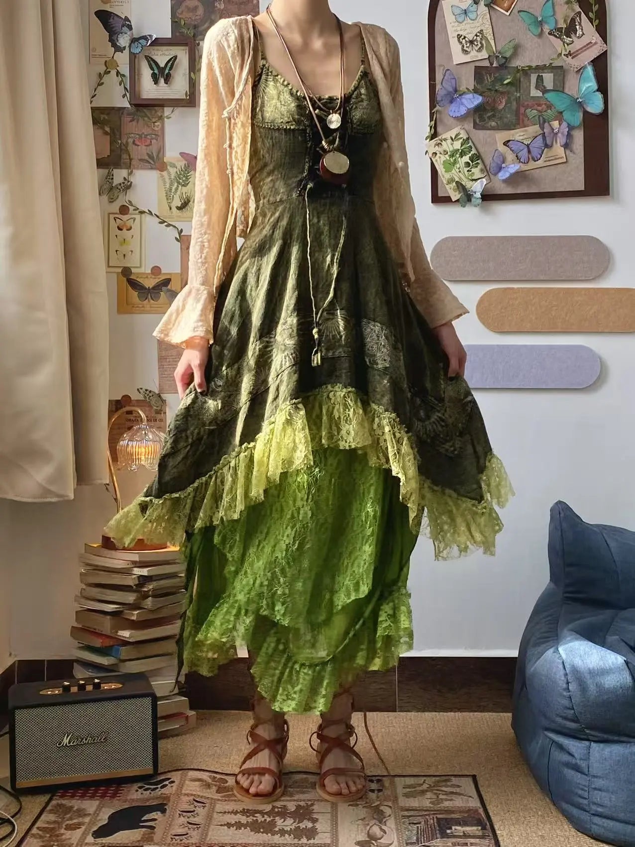 [The Wizard of Oz] "Green Sprite" Strappy Lace Skirt — Brand New Set(Final Sale / No Returns or Exchanges) · "Green Sprite" Skirt