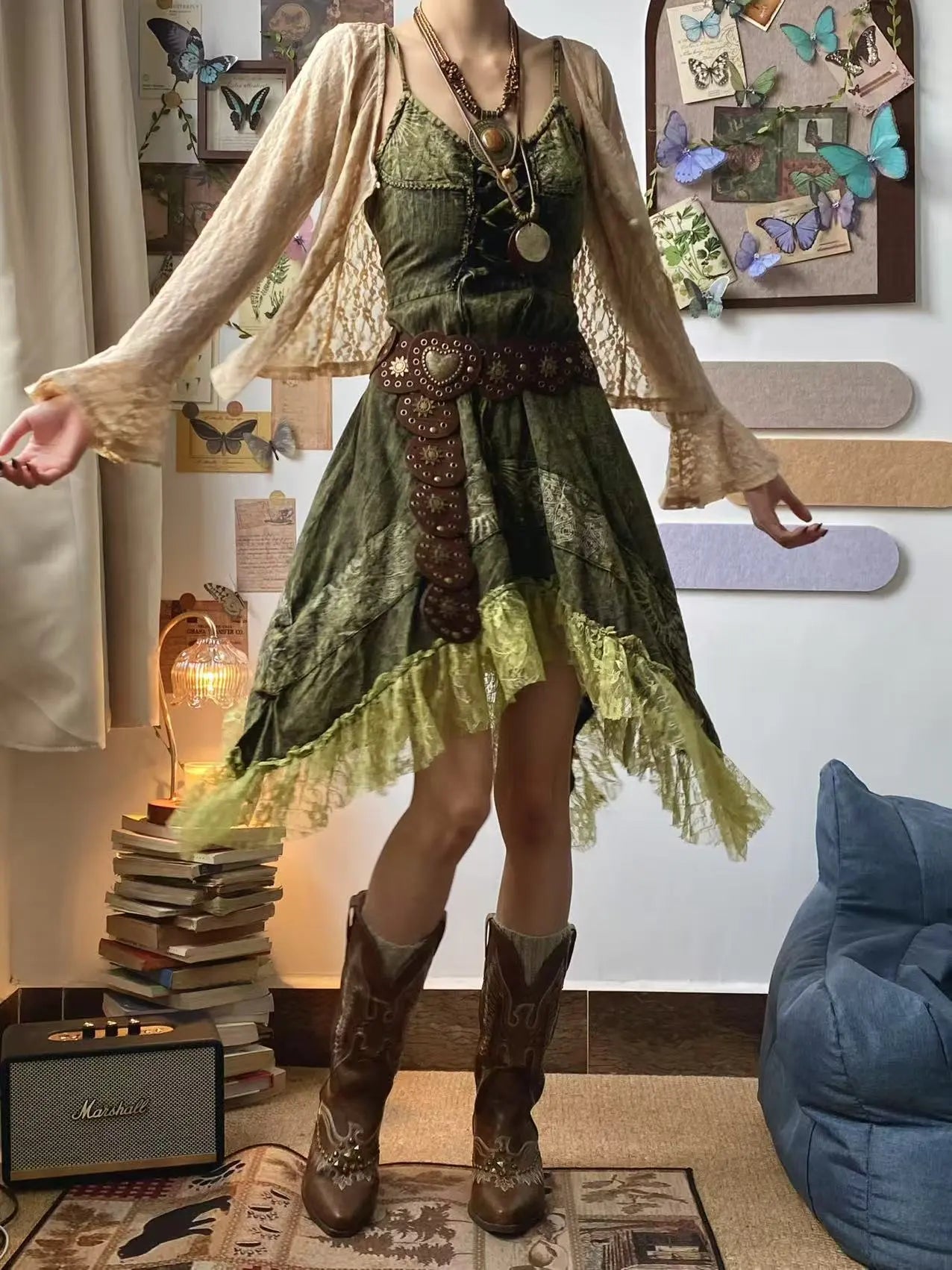 [The Wizard of Oz] "Green Sprite" Strappy Lace Skirt — Brand New Set(Final Sale / No Returns or Exchanges) · "Green Sprite" Skirt