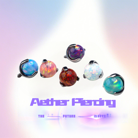 Titanium Opal Cartilage Stud