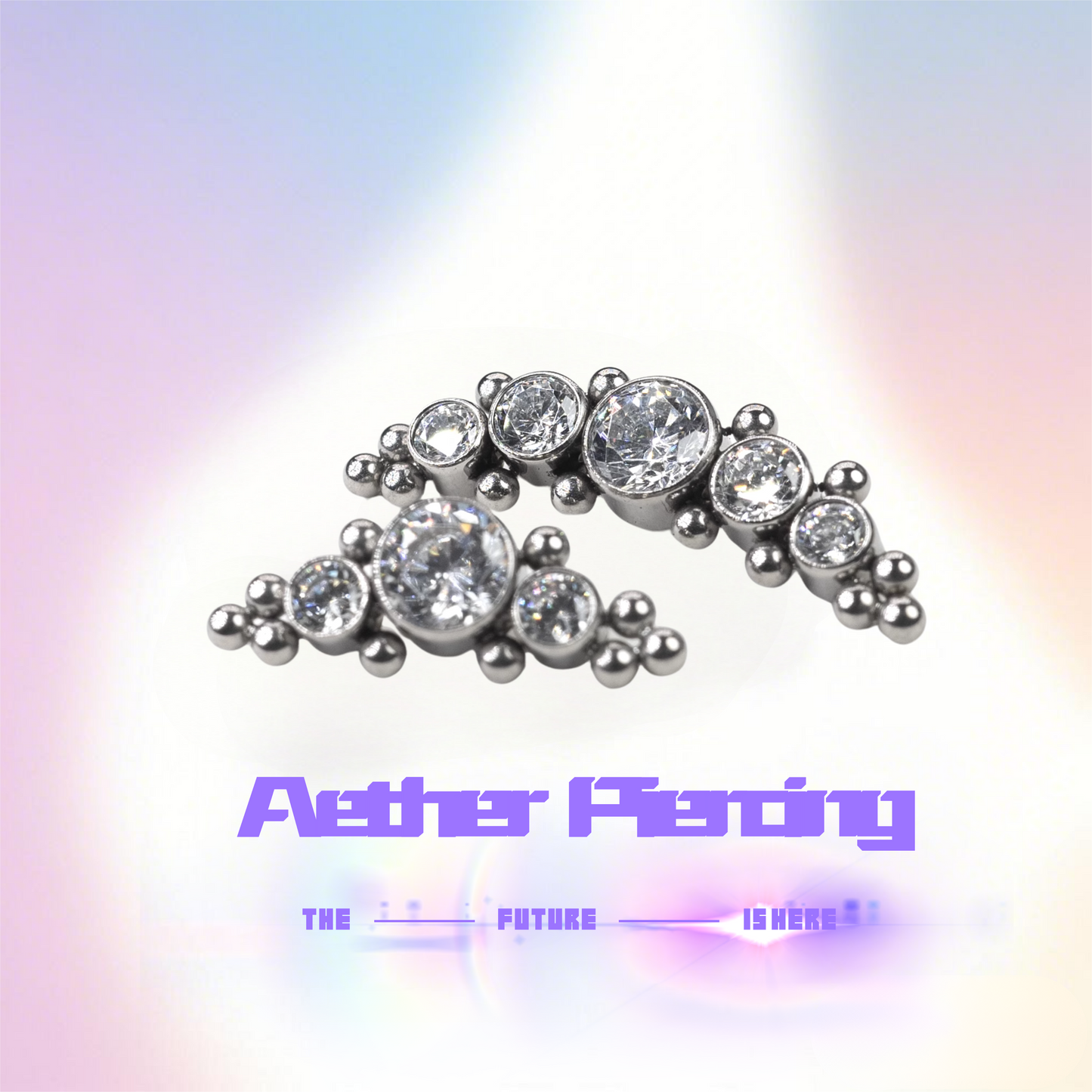 Titanium Ear Stud | Long Pod Cartilage Stud (Single Piece)