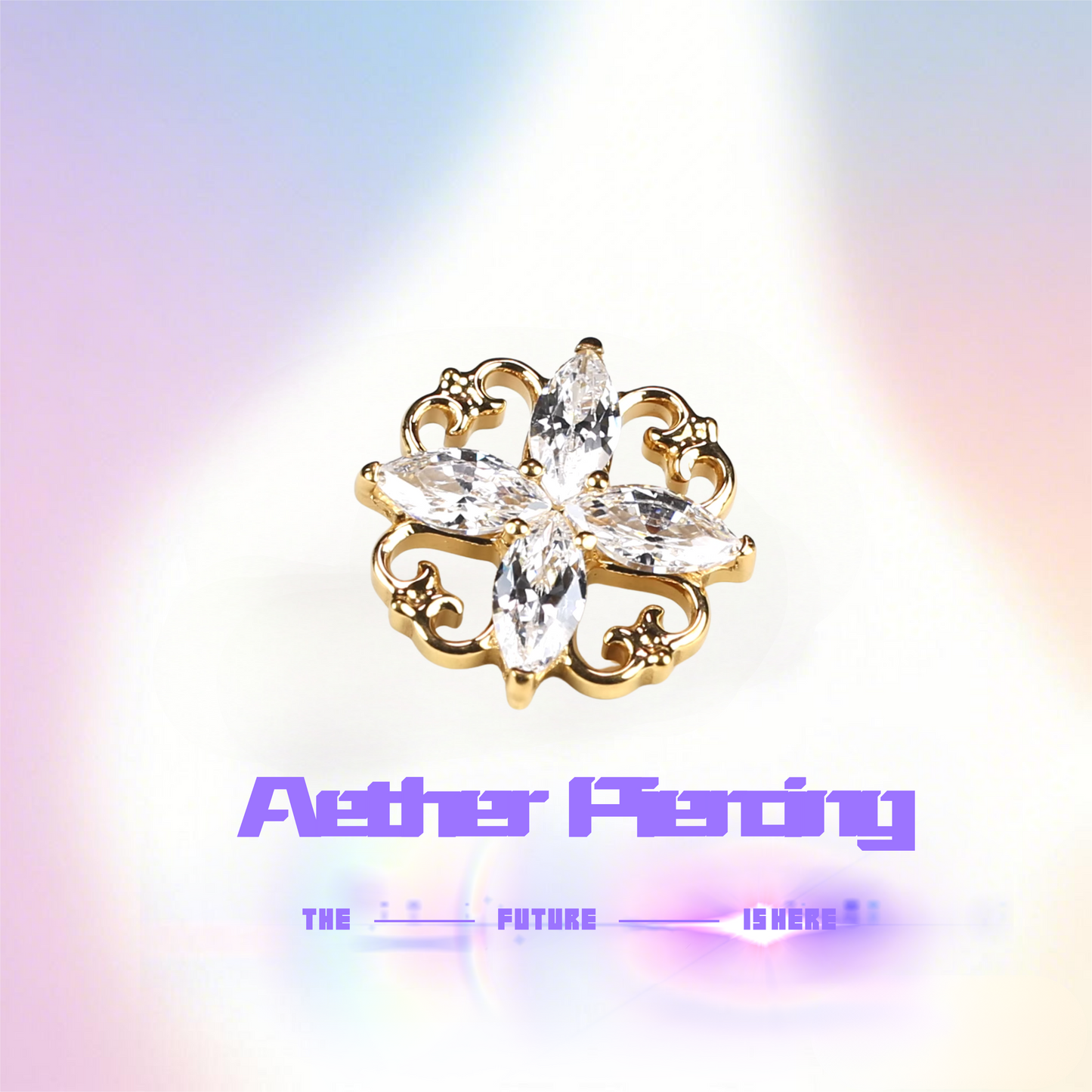 Titanium "Golden Palace" Vintage Chinese Threaded Stud (Single Piece)