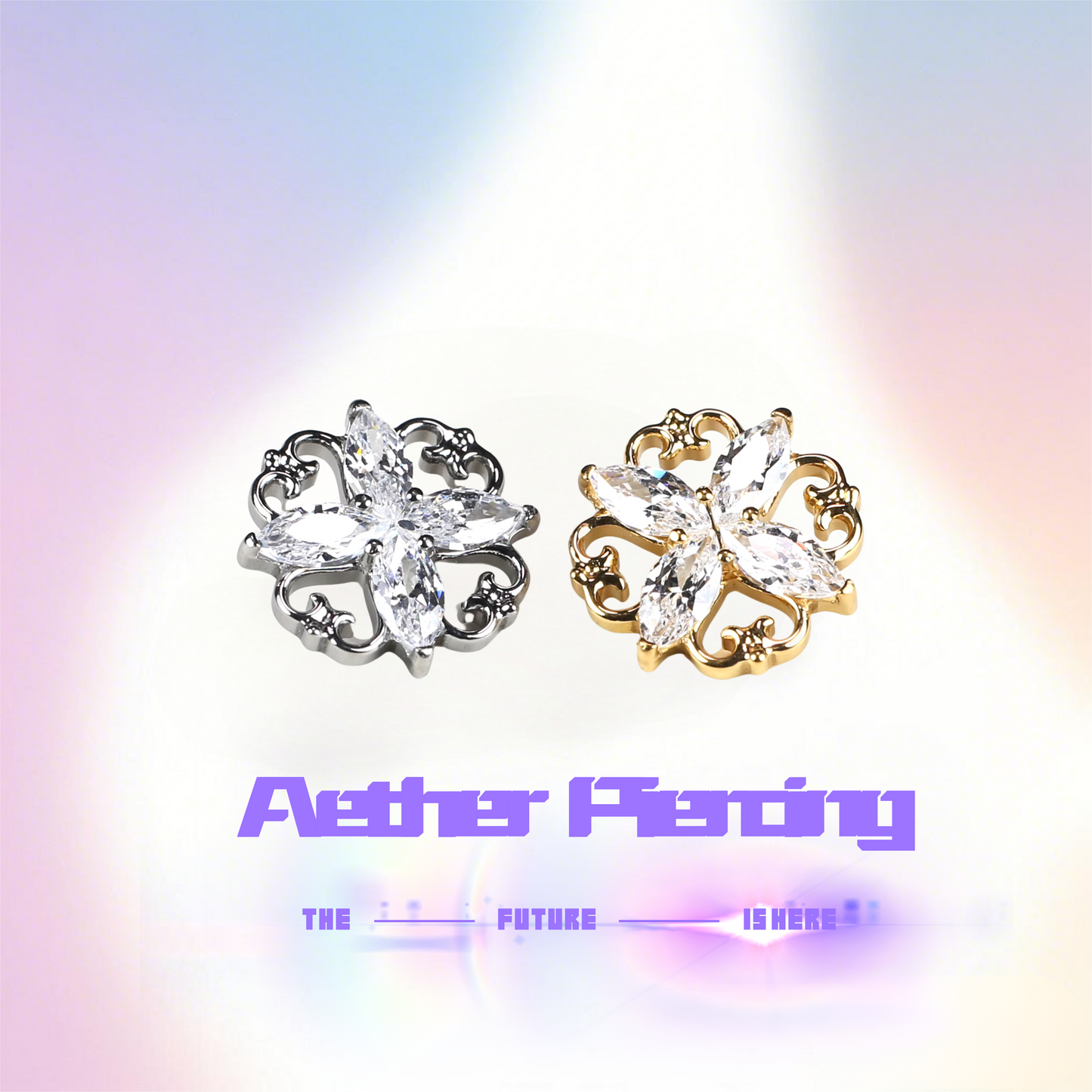 Titanium "Golden Palace" Vintage Chinese Threaded Stud (Single Piece)