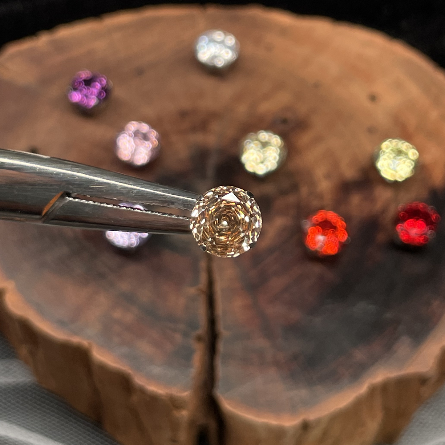 Titanium Rose-Cut Zirconia Ear Stud - 7mm Ultra Sparkle
