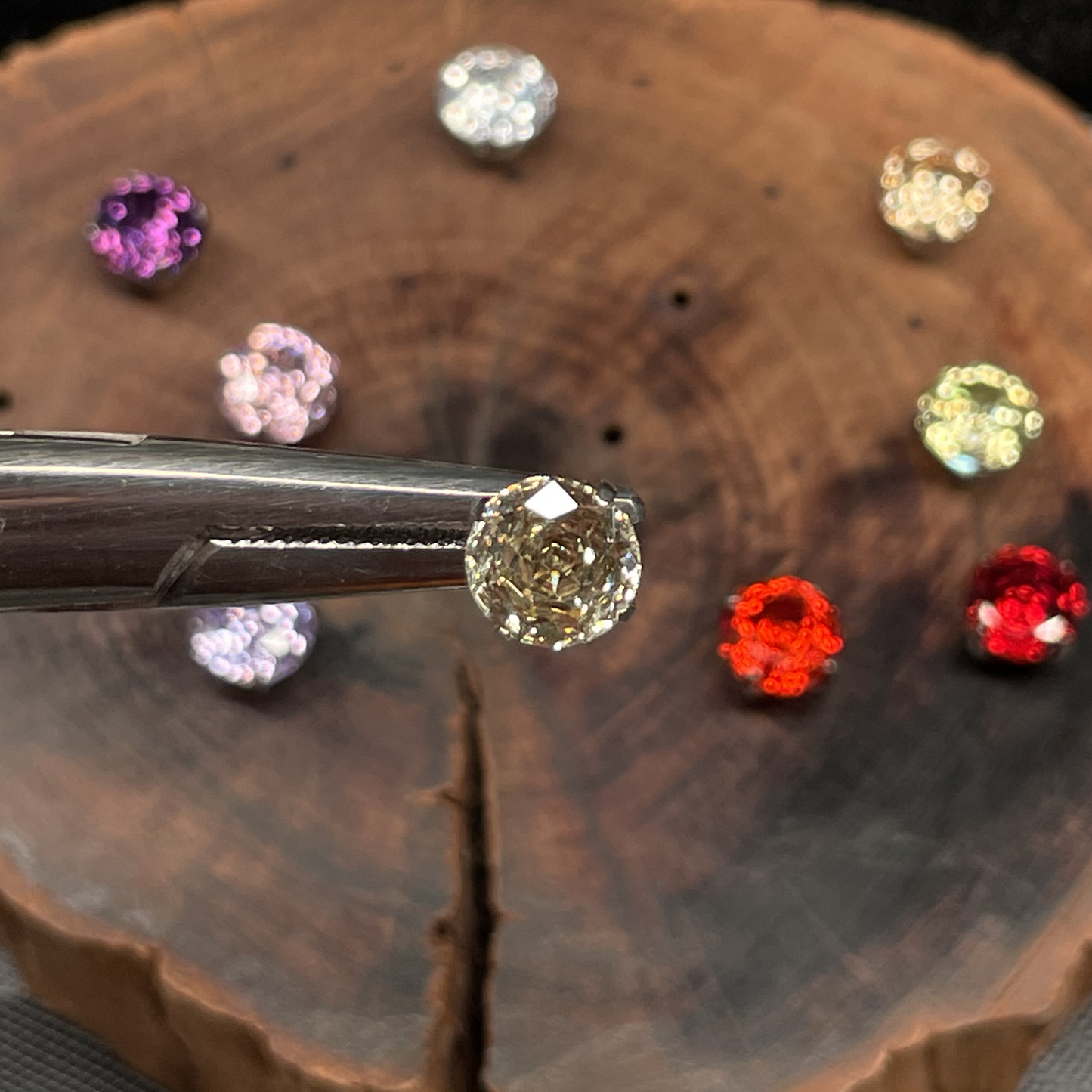 Titanium Rose-Cut Zirconia Ear Stud - 7mm Ultra Sparkle