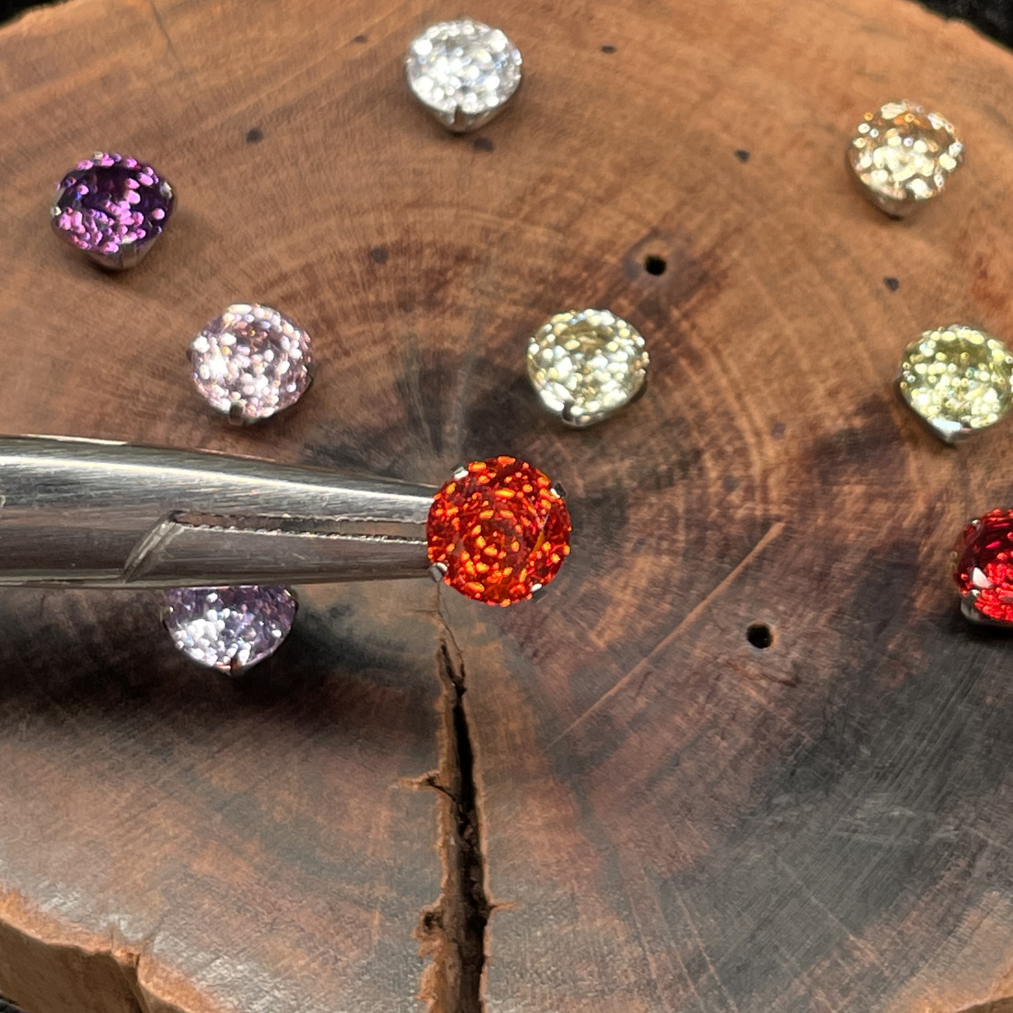 Titanium Rose-Cut Zirconia Ear Stud - 7mm Ultra Sparkle