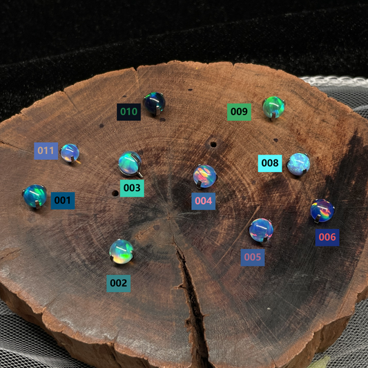 Titanium Opal Cartilage Stud