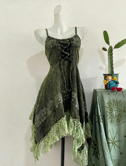 [The Wizard of Oz] "Green Sprite" Strappy Lace Skirt — Brand New Set(Final Sale / No Returns or Exchanges) · "Green Sprite" Skirt